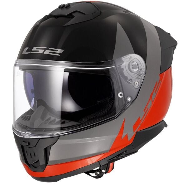 LS2 Stream 2 Thunderbiz Kask Gri-Turuncu Beden: XL