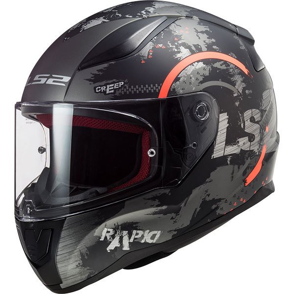 Motosiklet Kask Rapıd Cırcle Mat Tıtanıum-turuncu Ff353 Beden:l Ls2