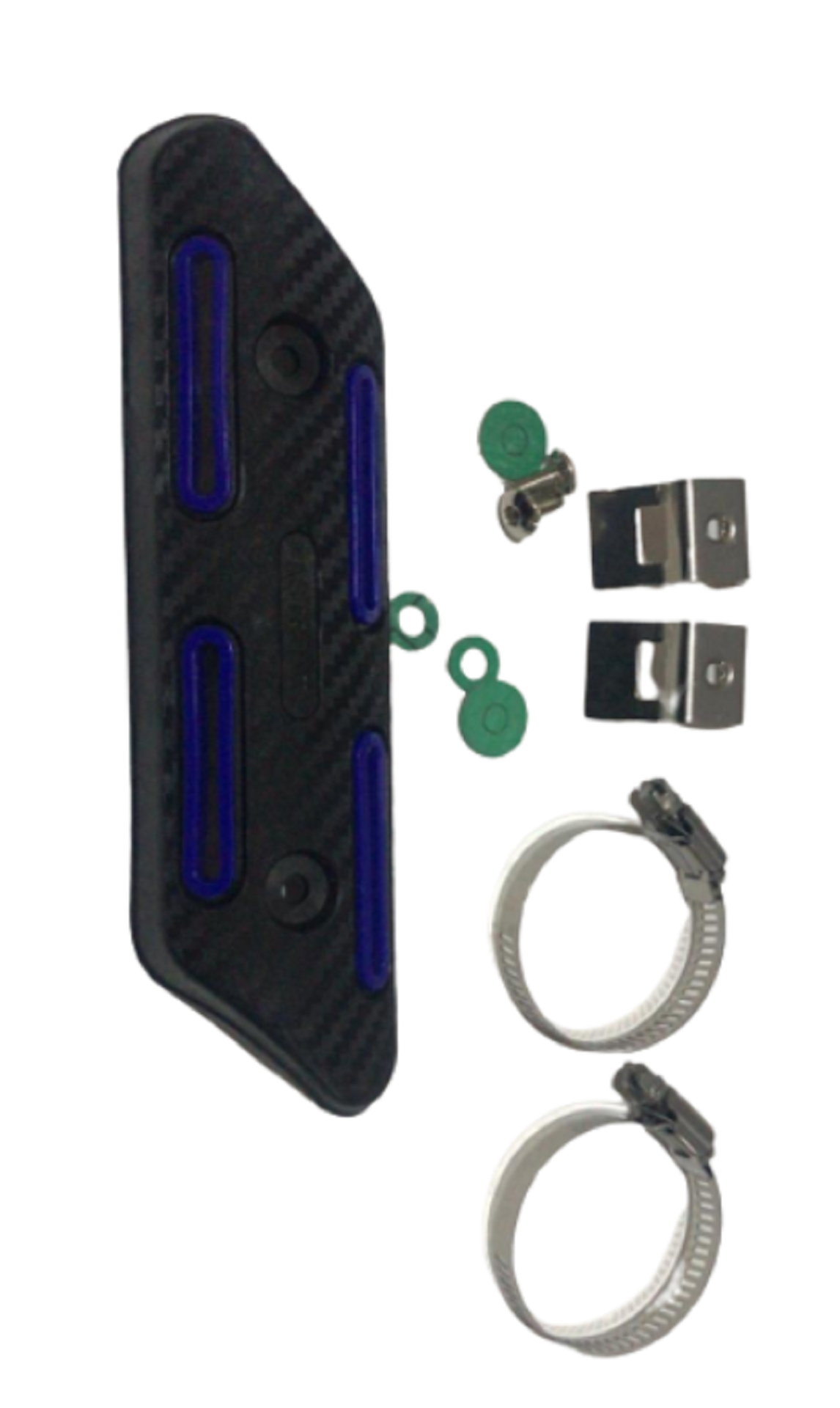 Motosiklet Eksoz Koruma Kelepçeli Siyah Empar