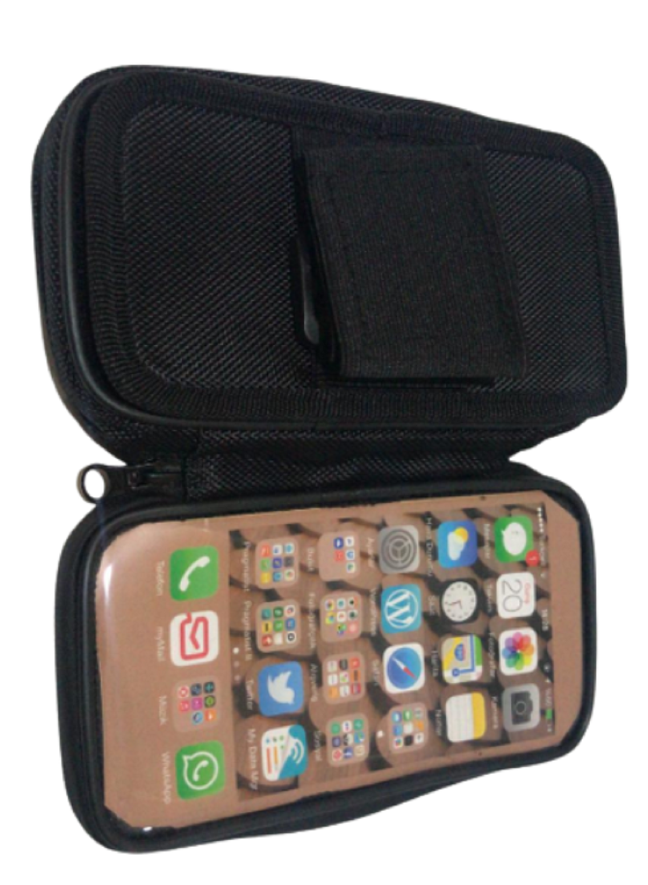 Motosiklet Telefon Tutucu Kol Cırtcırtlı Siyah Empar