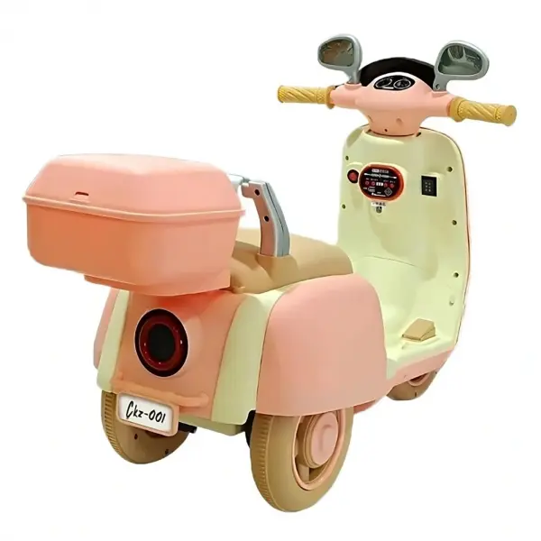 Vespina Akülü 3 Teker Çocuk Motoru Pembe (Müzik Çalar+Kumanda)(Kopya)