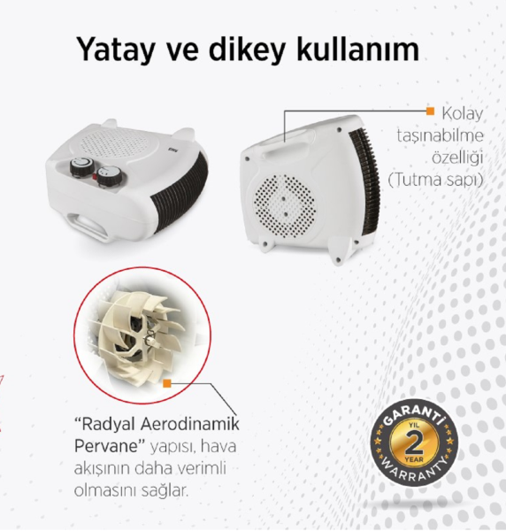 Raks PF 20 Lotus Elektrikli Fanlı Isıtıcı 2000w