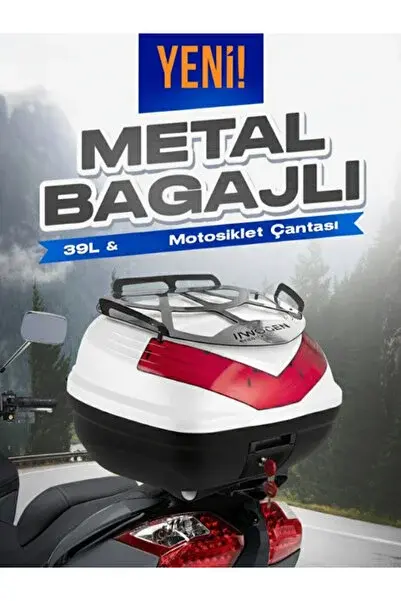 Wogen 39L Arka Çanta Premium Sırtlıklı Metal Üst Bagajlı Beyaz