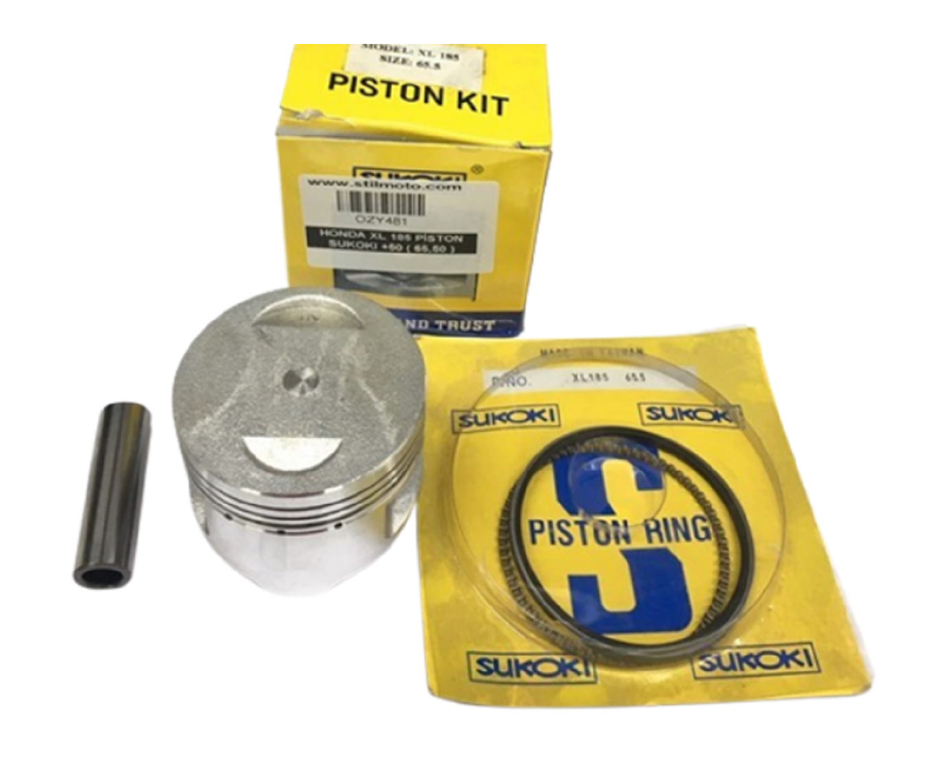 Honda XL 185 Piston Sekman Takımı 63mm STD SUKOKİ