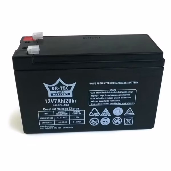 Akü 12V 7AH Black Ortec