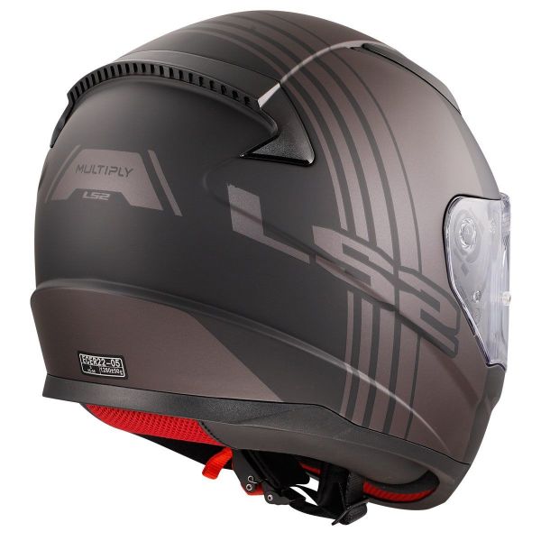 LS2 Rapid Multiply Kask Mat Siyah - Gri Beden:M