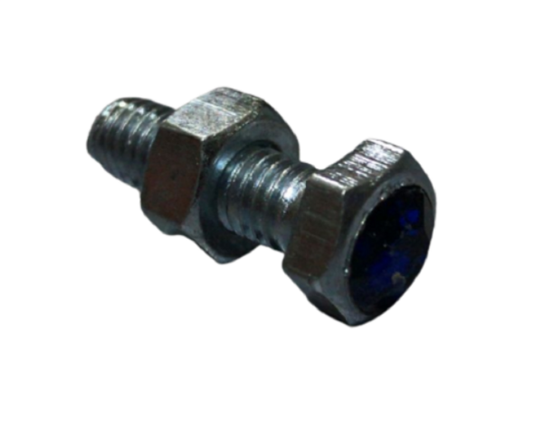 Motosiklet Plaka Vida Somunlu Taşlı Lacivert 5x2.5 Yerli