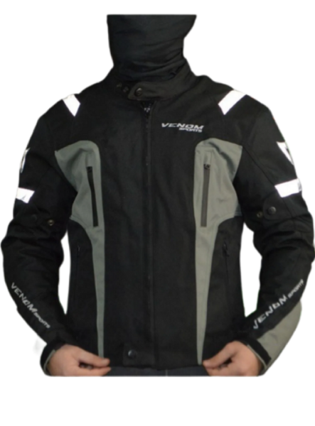 Motosiklet Mont Air Racing Siyah Gri Beden:4XL VENOM