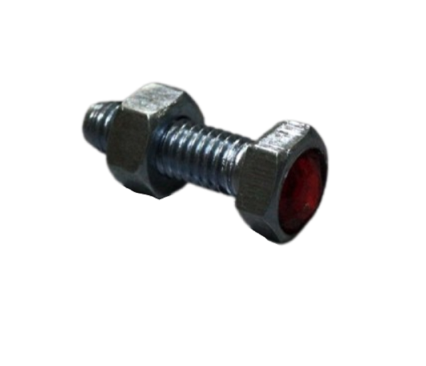 Motosiklet Plaka Vida Somunlu Taşlı Kırmızı 5x2.5 Yerli