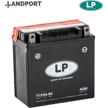 Akü 12V 9AH 12N9LBS Dik Model AGM (+Jel Yanında) Landport