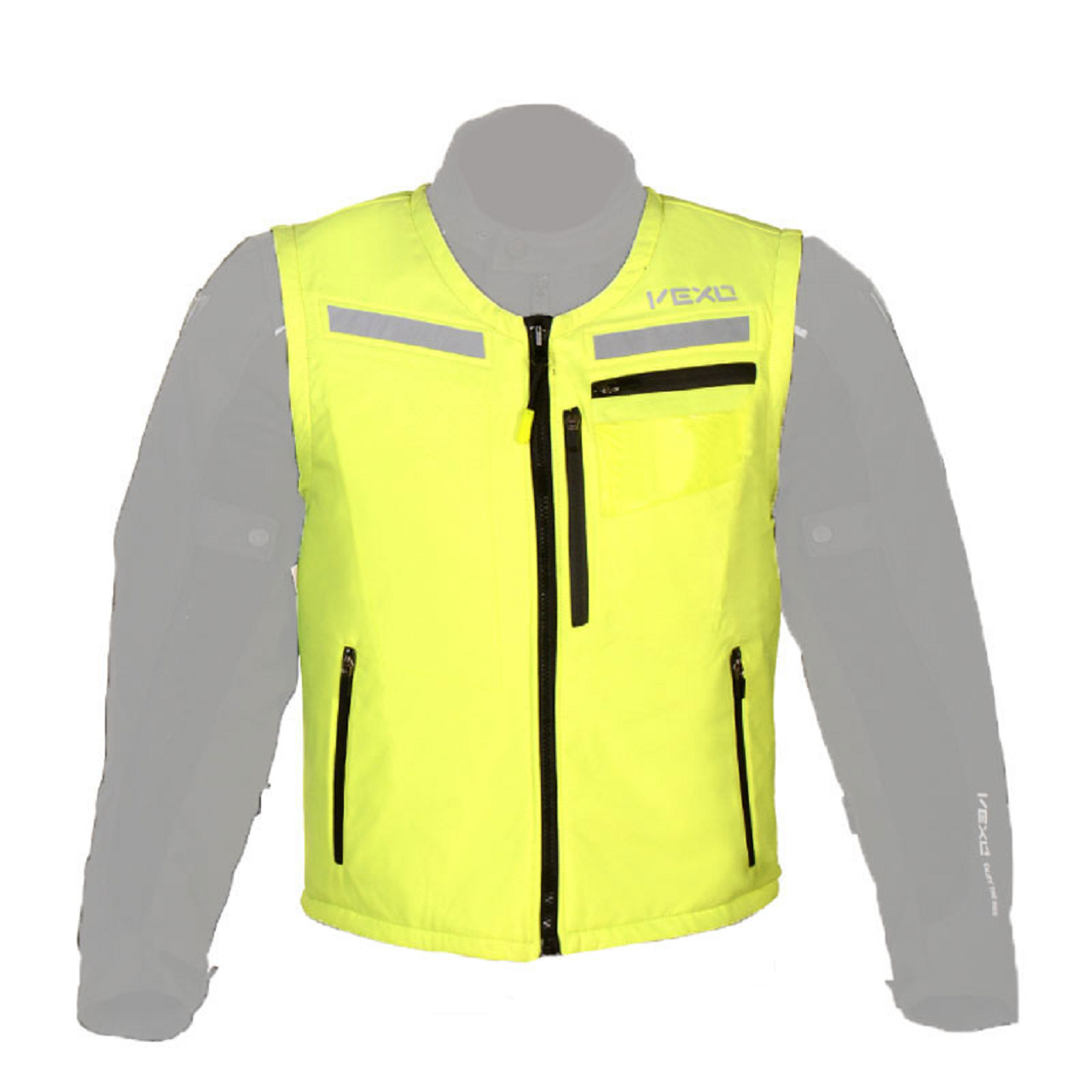 Motosiklet Reflektif Yelek Korumalı Çift Taraflı Beden: XXL Vexo