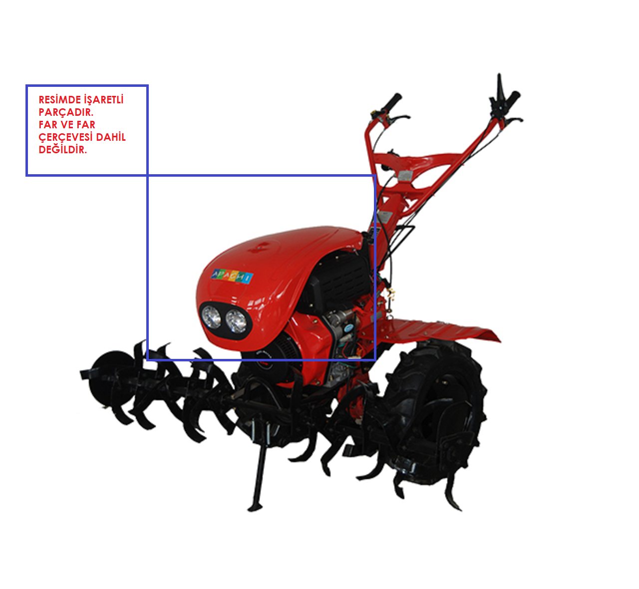 Kaplan 186F Çapa Makinesi Kırmızı Kaput Orjinal