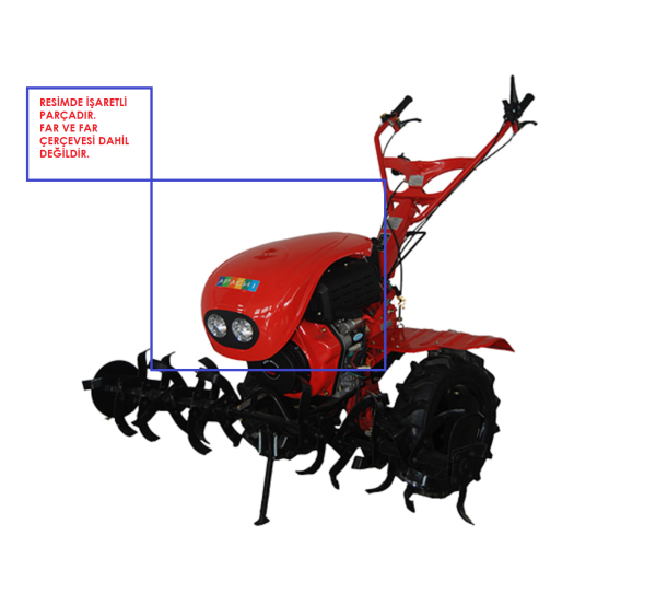 Kaplan 186F Çapa Makinesi Kırmızı Kaput Orjinal