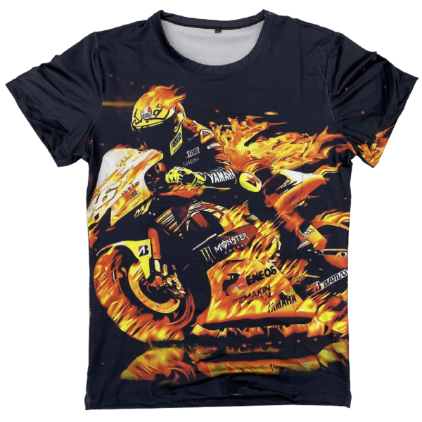 Motosiklet T-Shirt MONSTER Baskılı Füme Beden:M MTS