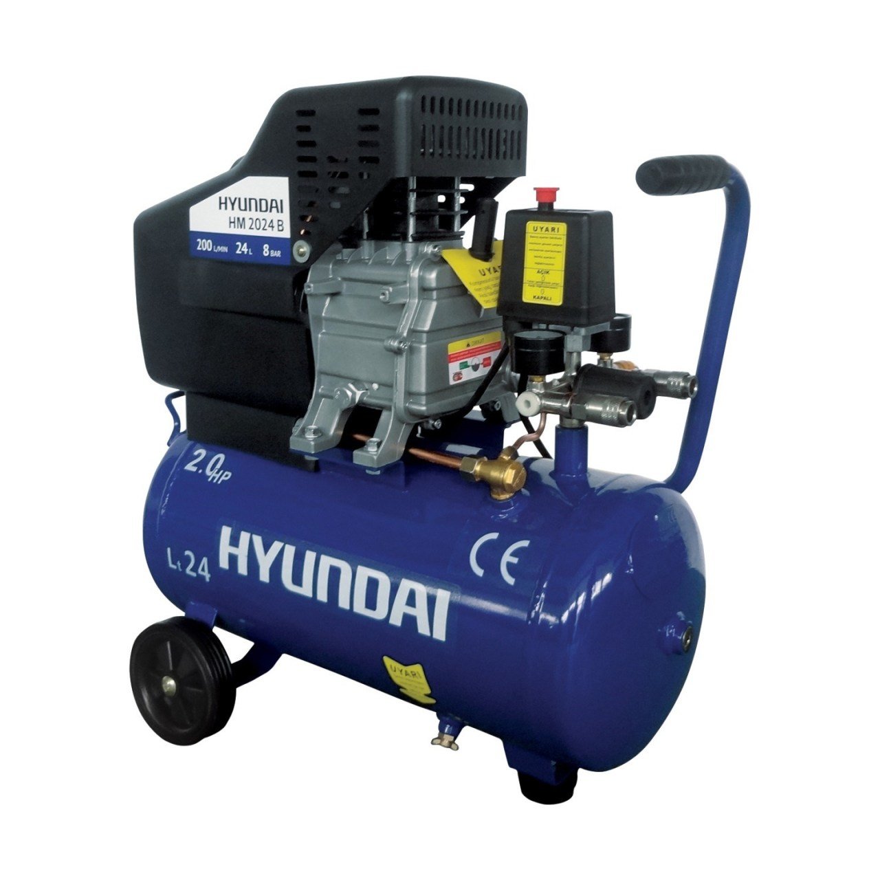Hyundai Hm2024b Kompresör 24 Litre 8 Bar