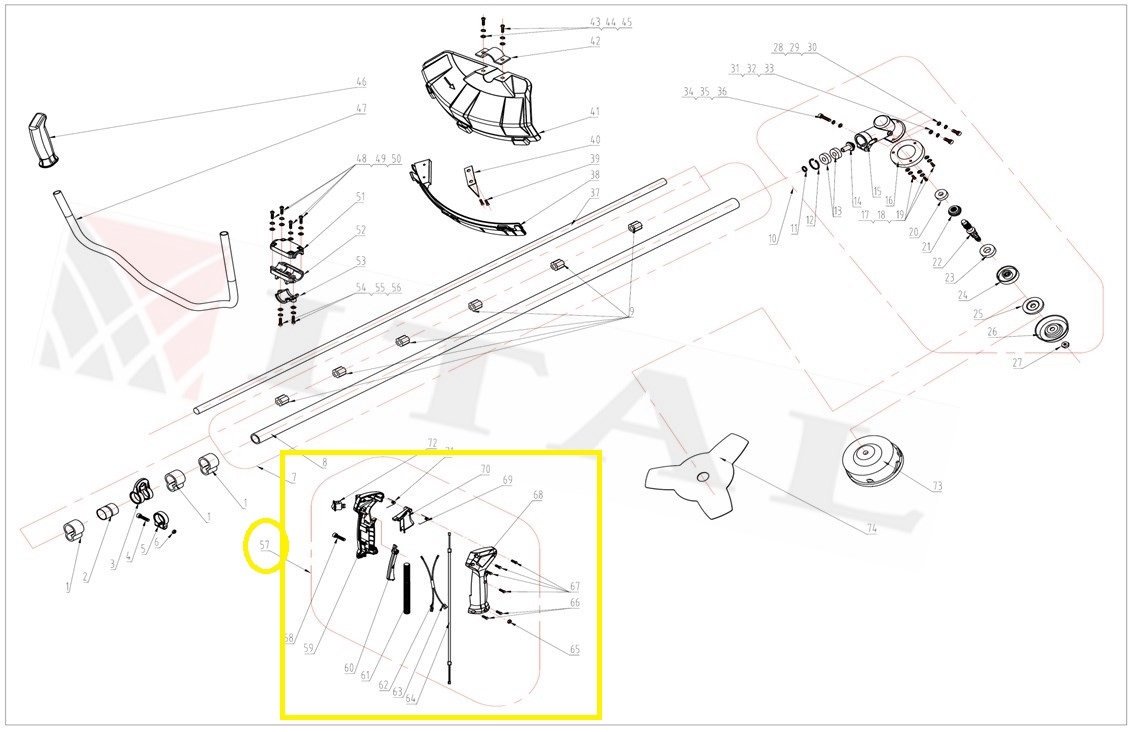 Gaz Tertibatı Komple Hyundai Hyx55 Tırpan