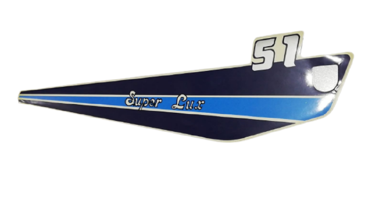 Mobylette Yazı Takımı Yan Kapaklar Super Lux Mavi Orjinal