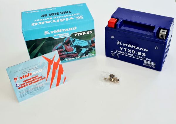 Motosiklet Akü 12V 9AH Dik Model YİĞİT