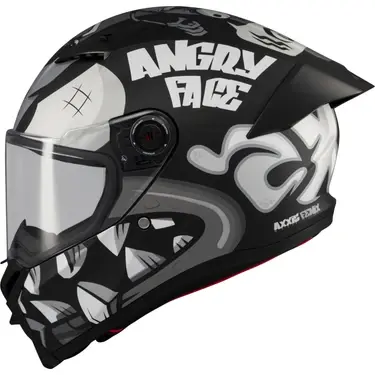 AXXIS Fenix Kask Angry Face B2 Black Grey Matt Beden: M