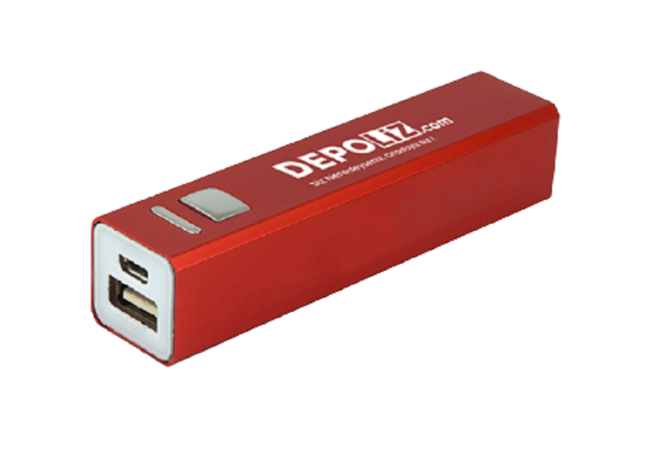 Powerbank Kırmızı 2500 mah Depoliz