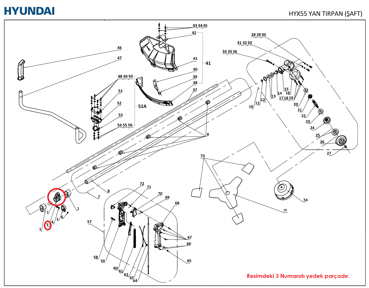 Hyundai HYX55 Askılık Bağlantısı Dış Taraf Yan Tip Modeli Orjinal