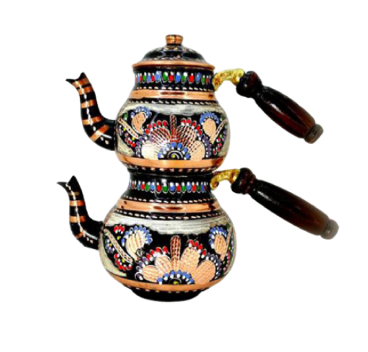 Bakır Çaydanlık Takımı Küçük İşlemeli No:2