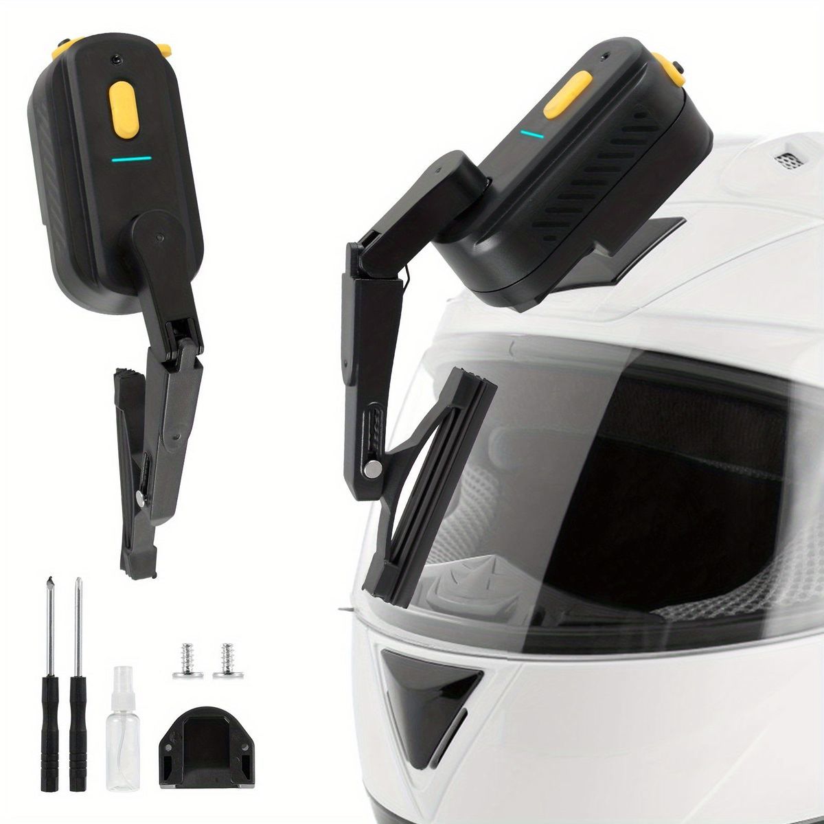 Motosiklet Şarjlı Kask Camı Sileceği MTS