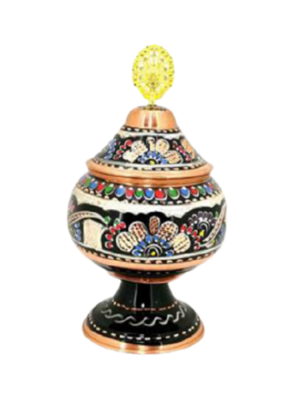 Bakır Tombul Şekerlik İşlemeli