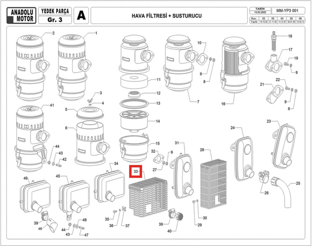 Antor 510 Eksoz Susturucu Muhafazası Dikdörtgen Orjinal