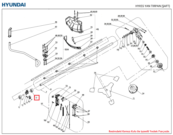 Hyundai HYX55 Gaz Teli Gidon Sabitleme Klipsi Orjinal