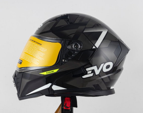 EVO Kask Çeneden Açılır Siyah-Gri Beden: XL