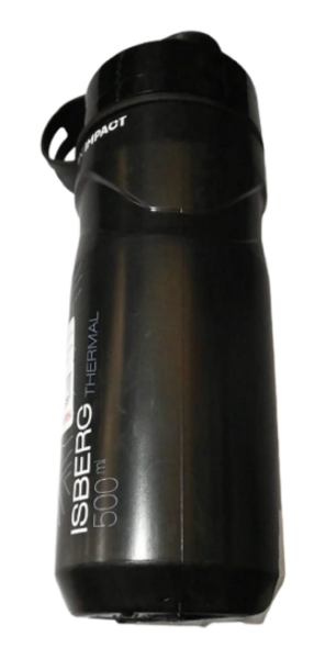 Bisiklet Matara ISBERG 500ml Termoslu Siyah Impact