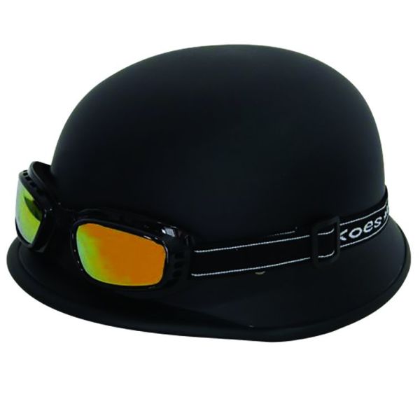 Motosiklet Kask Gözlüklü Siyah Mts