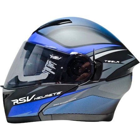 Motosiklet Kask 965 Serisi Çene Açılır Vizörlü Beden:m Mavi Free-m