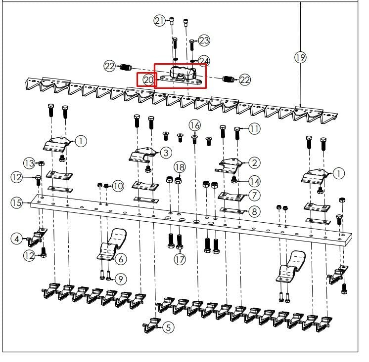 Domino Dfc130 Bıçak Hareket Tutucu Yağ Banyolu Orjinal