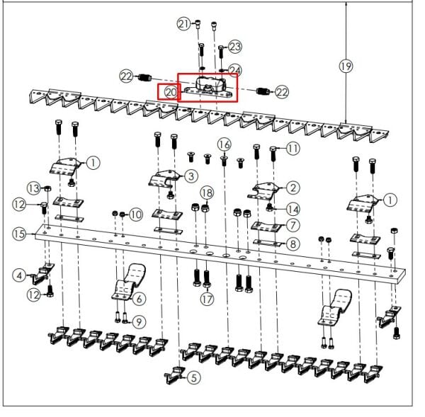 Domino Dfc130 Bıçak Hareket Tutucu Yağ Banyolu Orjinal
