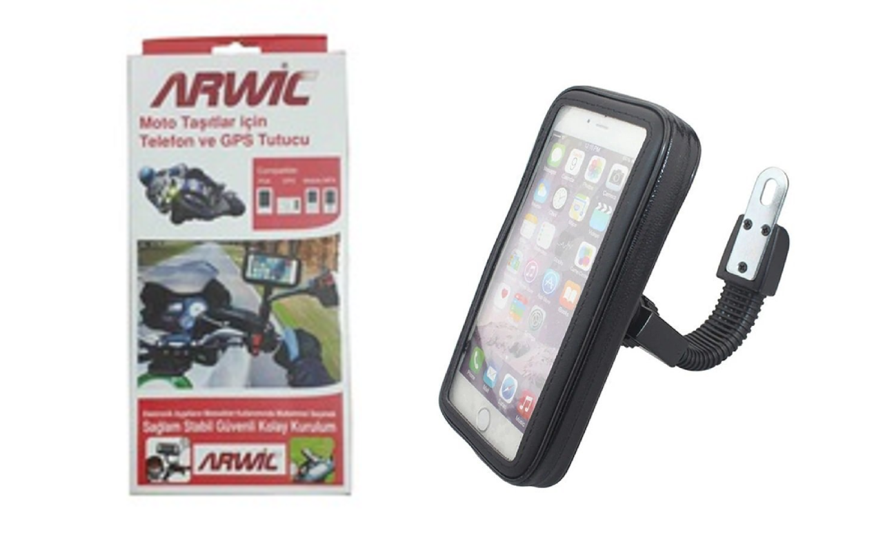 Motosiklet Telefon Tutucu Ayna Bağlantılı Arwic