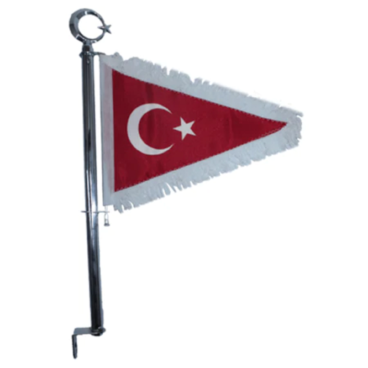 Motosiklet Flama Bayrak Direği Püsküllü Kırmızı Yerli