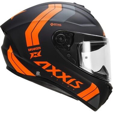 AXXIS Draken S Kask Slide B4 Mat Fluor Orange Beden: 2XL