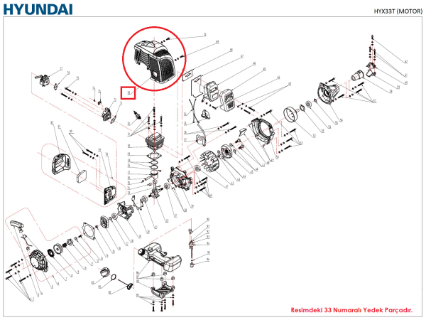 Hyundai HYX 33 Üst Kaporta Mavi Orjinal