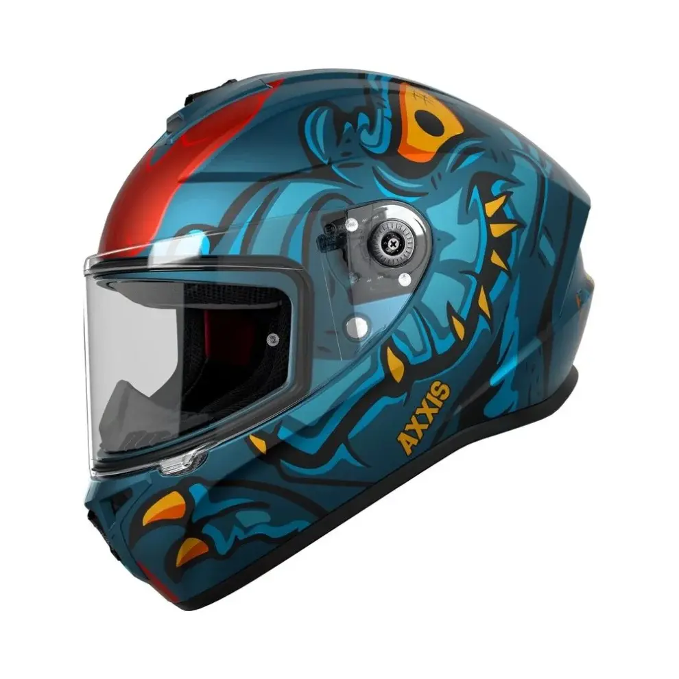 AXXIS Drakken S Kask Dinotoon C7 Matt Blue Beden: XL