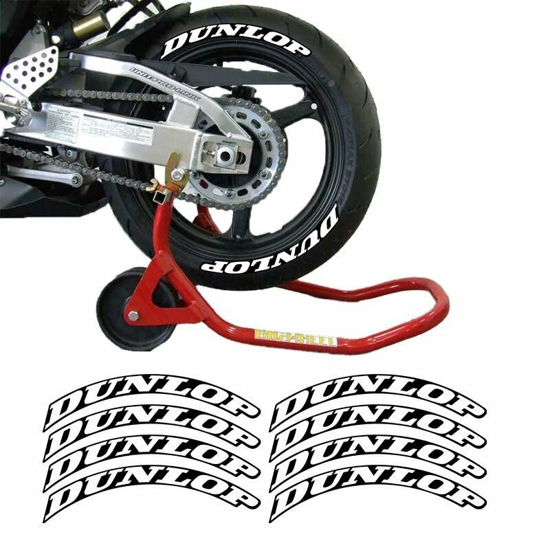 Motosiklet Lastik Yazısı Dunlop Beyaz 3D GOGO