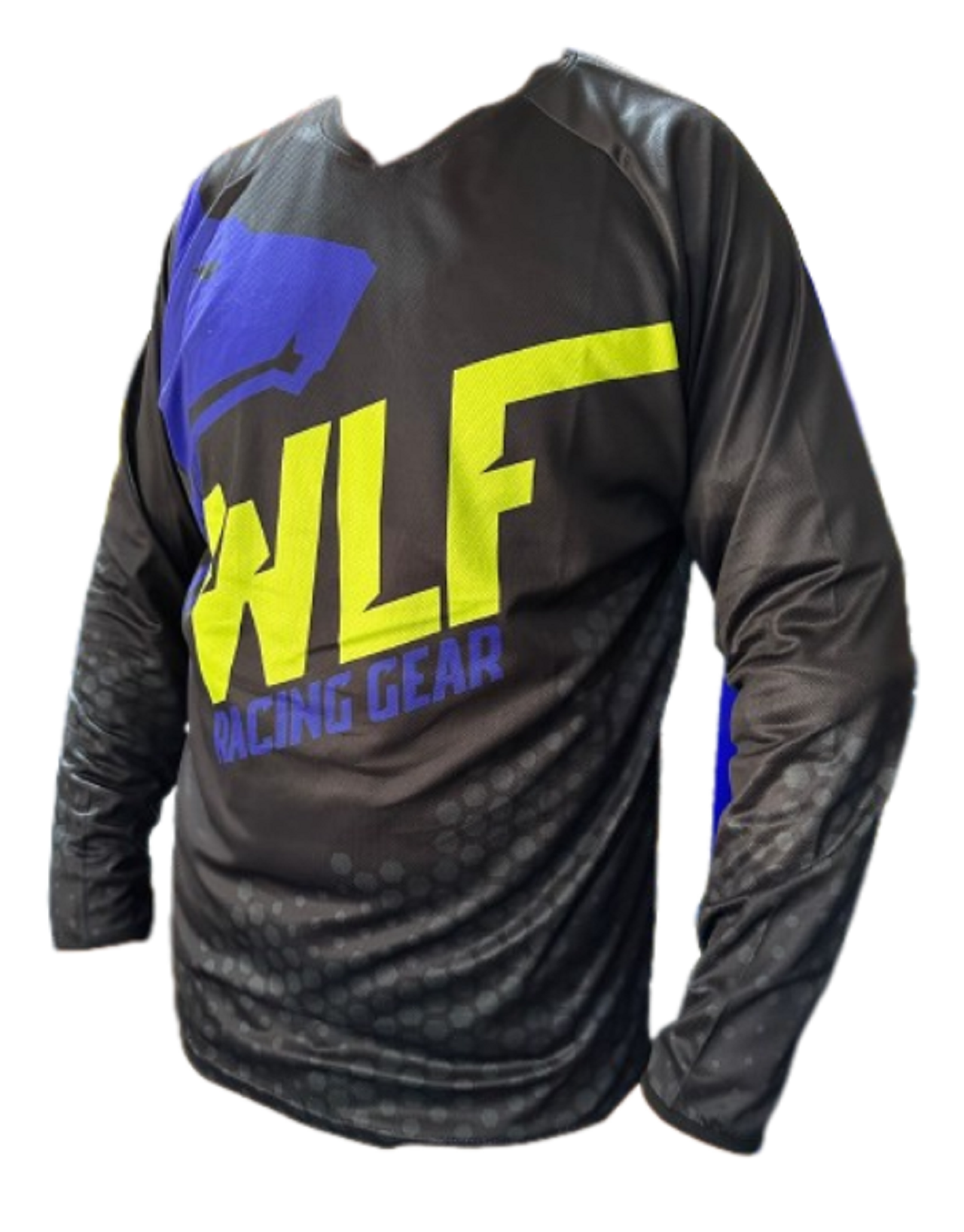 Motosiklet Jersey Fosforlu Sarı - Siyah Beden: M WLF RACİNG