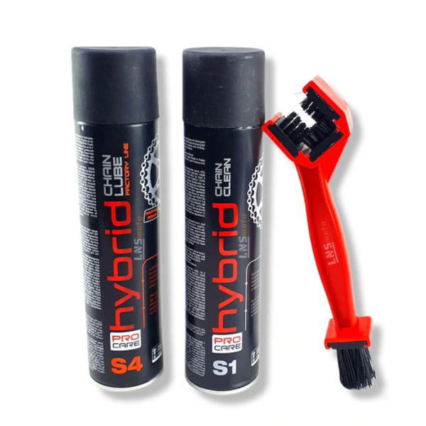 Motosiket Zincir Yağı - Temizleyici - Fırça Seti Hybrid