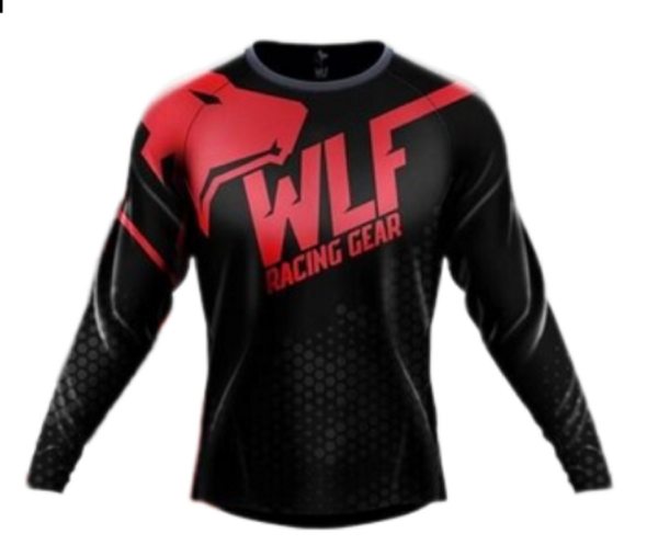 Motosiklet Jersey Kırmızı - Siyah Beden: XXL WLF RACİNG