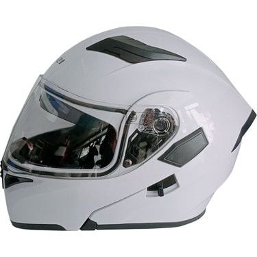 Jikea JK902 Kask Çeneden Açılır Vizörlü Beyaz Beden:XL