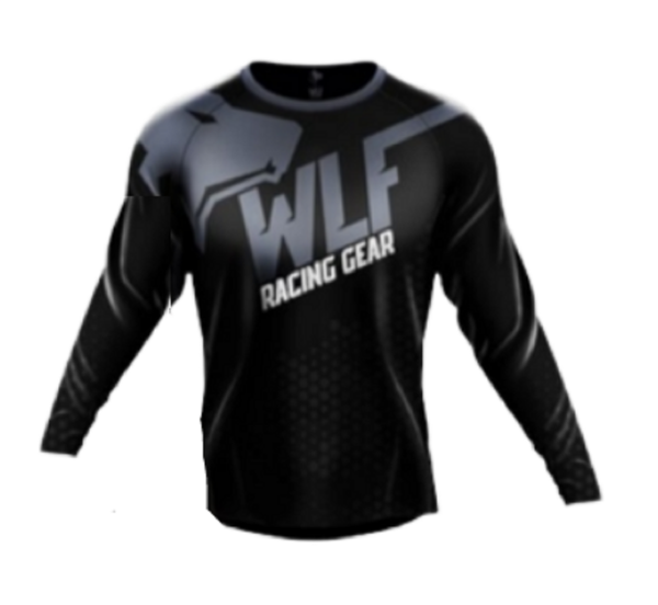 Motosiklet Jersey Gri - Siyah Beden: XXL WLF RACİNG