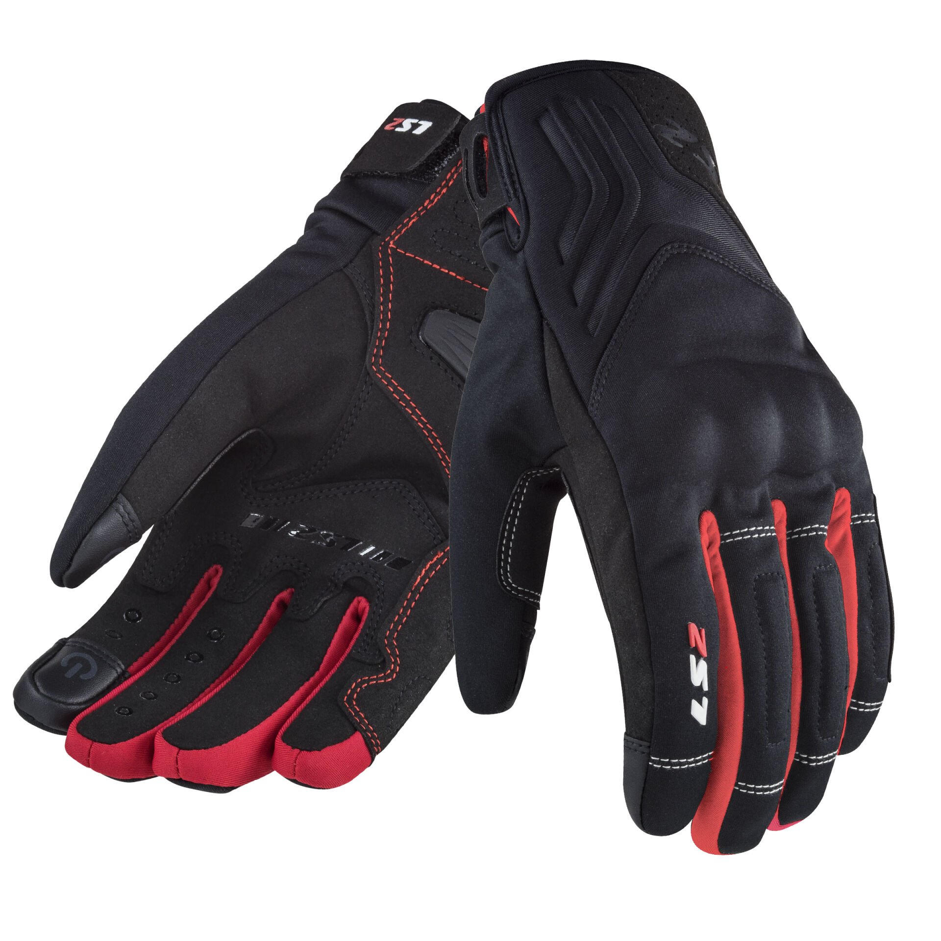 LS2 Jet 2 Waterproof Eldiven Siyah-Kırmızı Beden: S