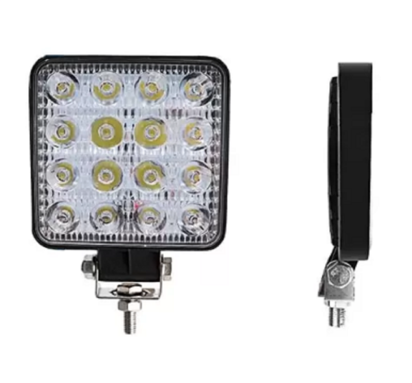 Motosiklet Sis Farı Kare Beyaz 16 Ledli 12-80V - 48W (1 Adet) Empar