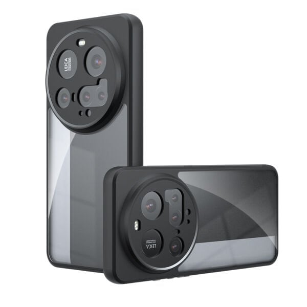 Xiaomi Mi 15 Ultra Kılıf Siyah Kamera Korumalı Arkası Şeffaf